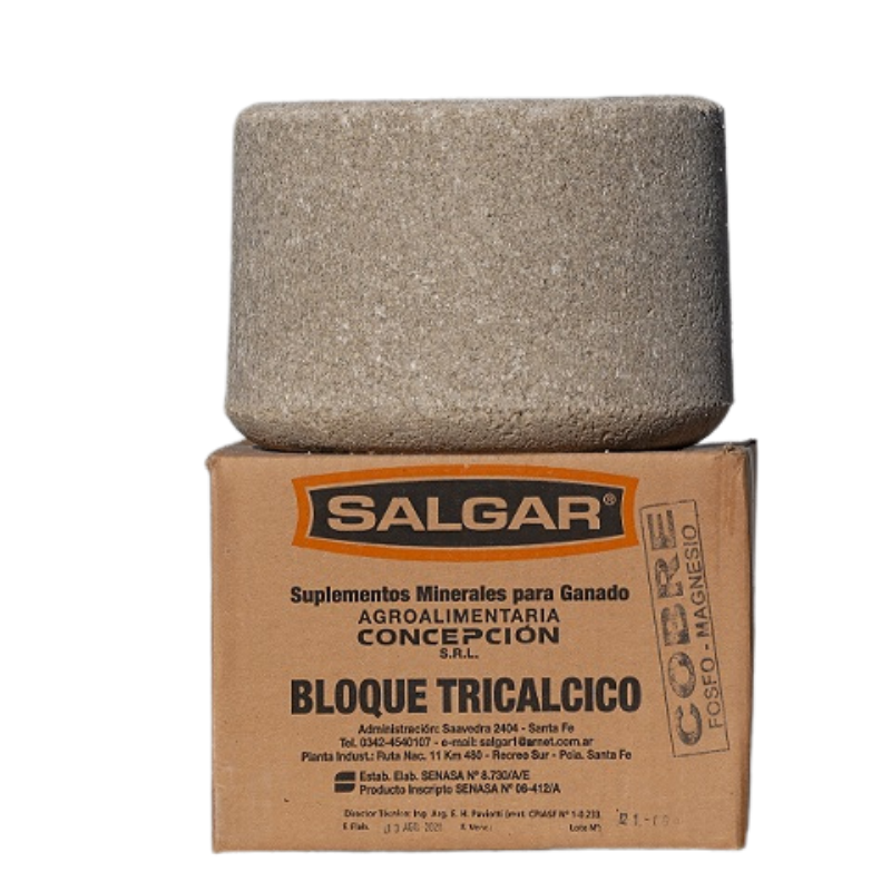 Bloque de sal tricálcico x 13 kg - Salgar